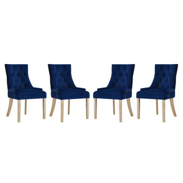 Performance Velvet Dining Chair Set Of 4 By Modernway 5 3505 14 5 3505 14