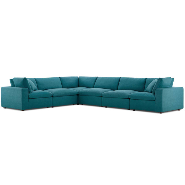 6 Piece Down Filled Overstuffed Sectional Sofa Set By Modernway 5 3361 20 5 3361 20