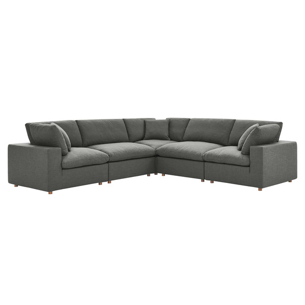 5 Piece Down Filled Overstuffed Sectional Sofa By Modernway 5 3359 7 5 3359 7