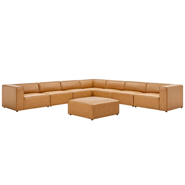 8 Piece Vegan Leather Sectional Sofa Set By Modernway 5 4799 20 5 4799 20