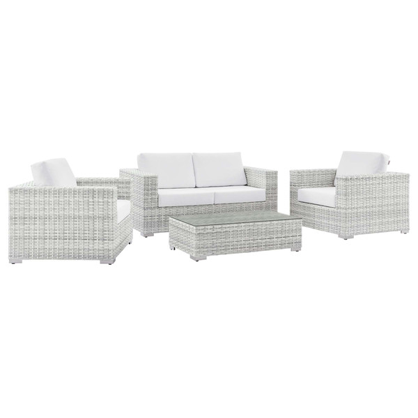 4 Piece Outdoor Patio Set By Modernway 5 5446 12 Whi 5 5446 12 Whi