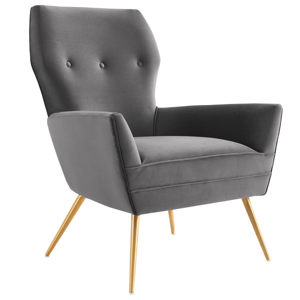 Button Tufted Performance Velvet Armchair By Modernway 5 5020 7 5 5020 7