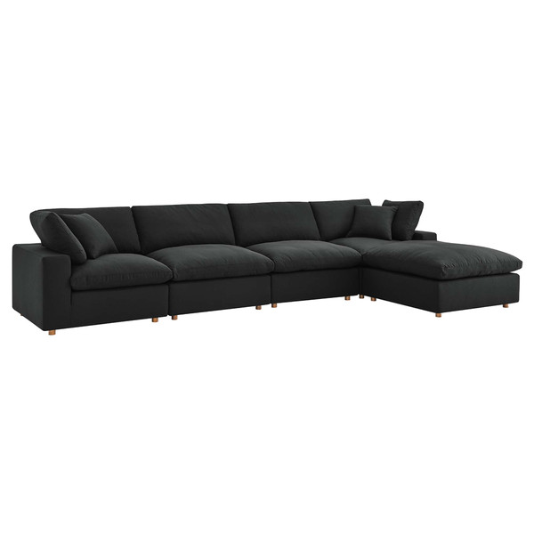 5 Piece Down Filled Overstuffed Sectional Sofa Set By Modernway 5 3358 2 5 3358 2