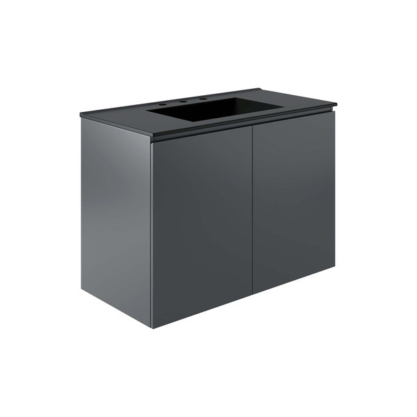 36 Wall Mount Bathroom Vanity By Modernway 5 5779 7 Blk 5 5779 7 Blk