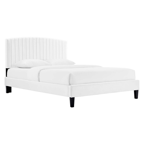 Performance Velvet Queen Platform Bed By Modernway 13 6283 23 13 6283 23