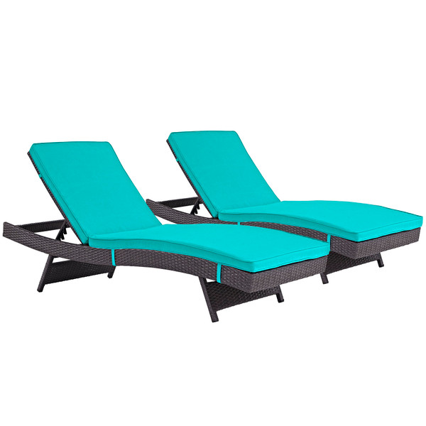 Outdoor Patio Chaise Set Of 2 By Modernway 5 2428 5 Trq Set 5 2428 5 Trq Set