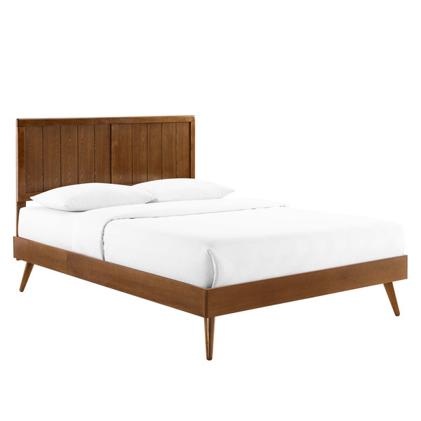 Wood Queen Platform Bed With Splayed Legs By Modernway 13 6379 23 13 6379 23