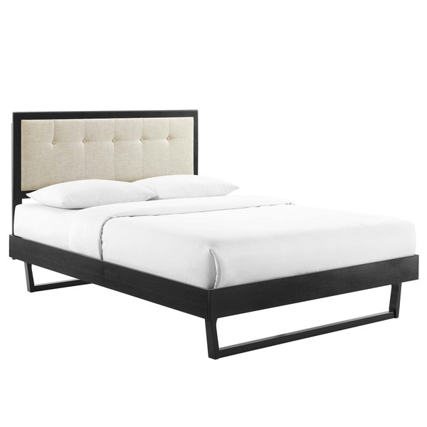 Wood Queen Platform Bed With Angular Frame By Modernway 13 6384 2 Bei 13 6384 2 Bei