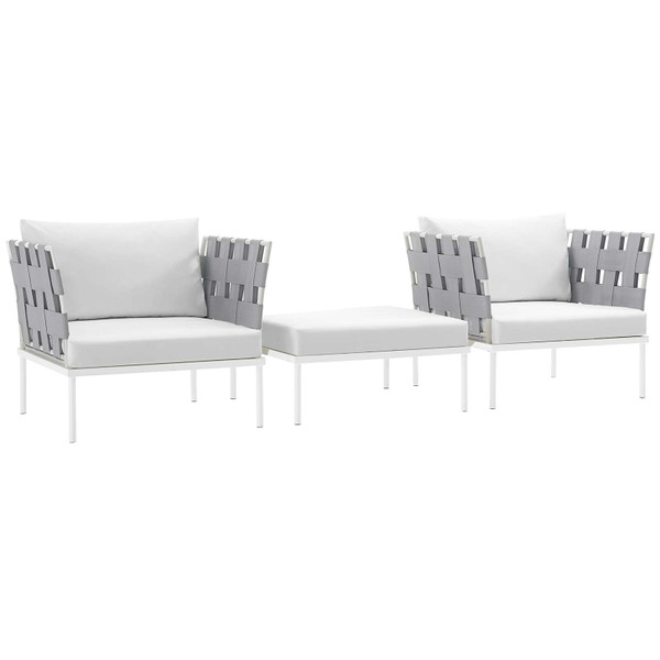 3 Piece Outdoor Patio Aluminum Sectional Sofa Set By Modernway 5 2618 23 23 Set 5 2618 23 23 Set
