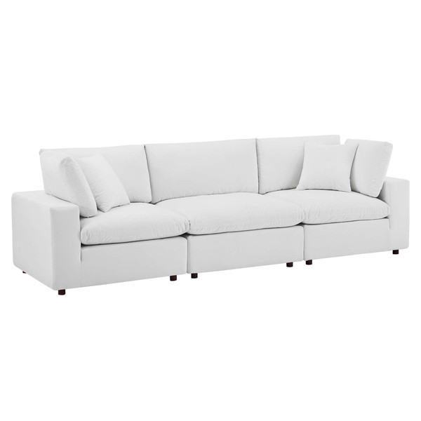 Down Filled Overstuffed Performance Velvet 3 Seater Sofa By Modernway 5 4817 23 5 4817 23