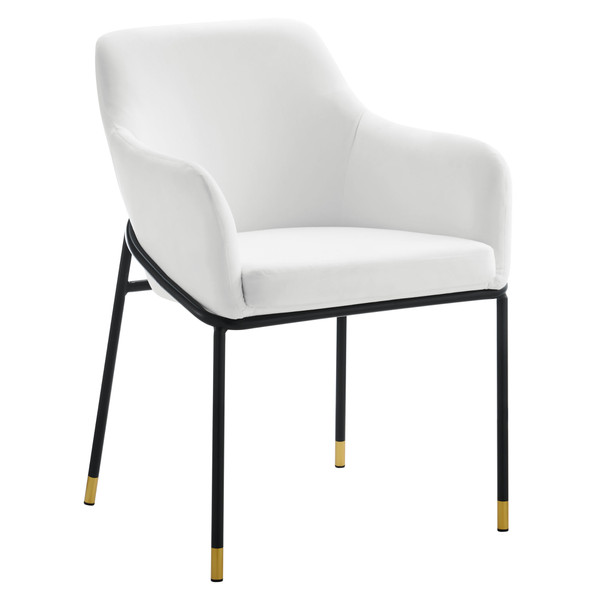 Performance Velvet Dining Armchair By Modernway 5 4671 2 Whi 5 4671 2 Whi