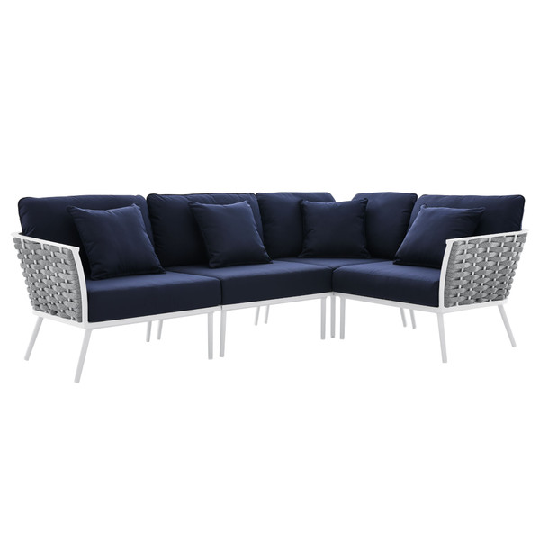 Outdoor Patio Aluminum Large Sectional Sofa By Modernway 5 5753 23 Nav 5 5753 23 Nav