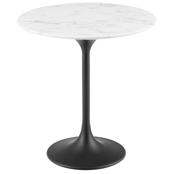 20 Round Faux Marble Side Table By Modernway 5 5690 2 Whi 5 5690 2 Whi