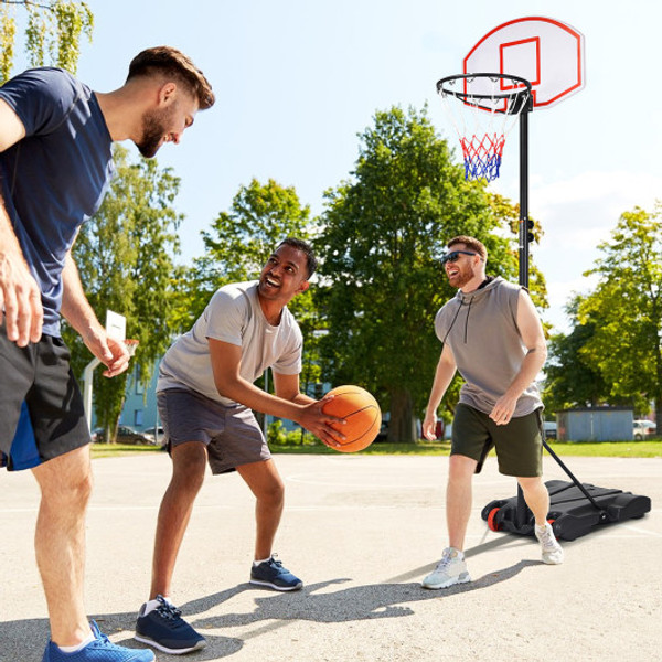 Adjustable Basketball Hoop System Stand With Wheels Sp34956 By Cw