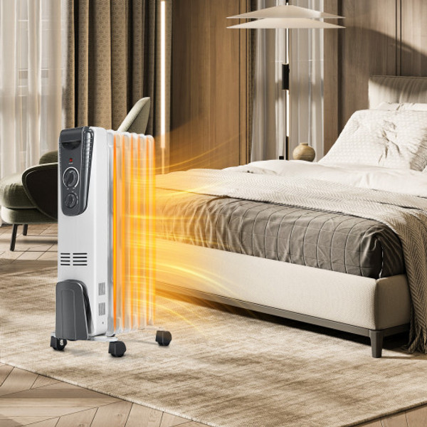 1500W Electric Space Heater With Adjustable Thermostat Es10048 By Cw