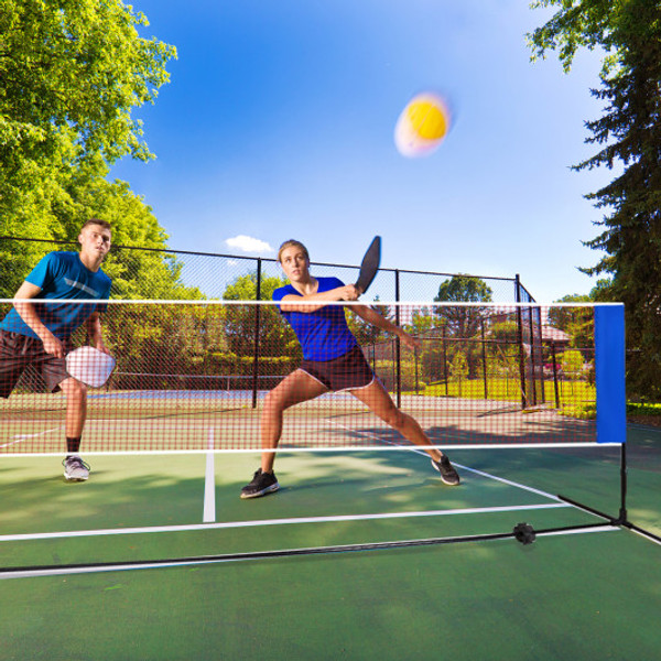 14 X 5 Feet Portable Beach Training Badminton Net With Carrying Bag Sp37168 By Cw
