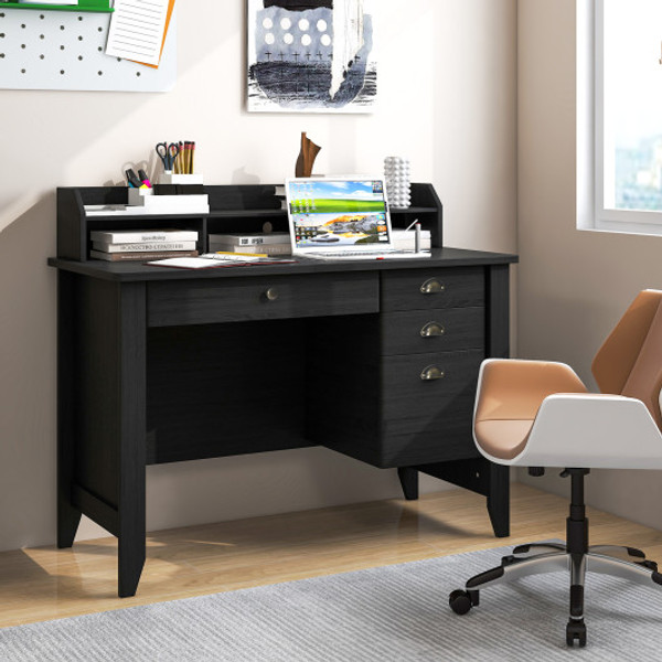 Computer Desk Pc Laptop And Writing Table Workstation Black Hw65851Bk By Cw