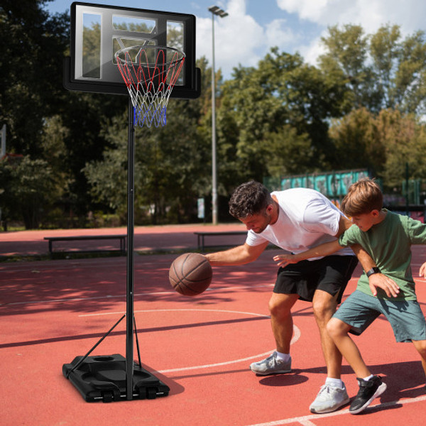 Height Adjustable Portable Shatterproof Backboard Basketball Hoop With 2 Nets Sp36171 By Cw