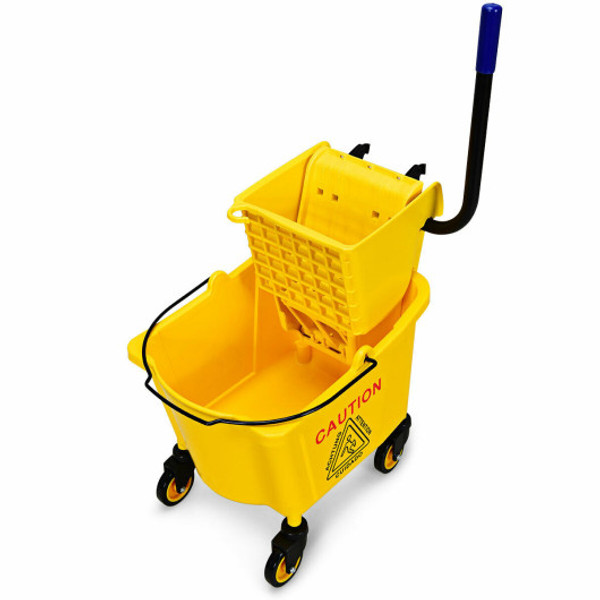 26 Quart Side Press Wringer Commercial Mop Bucket Tg10011 By Cw