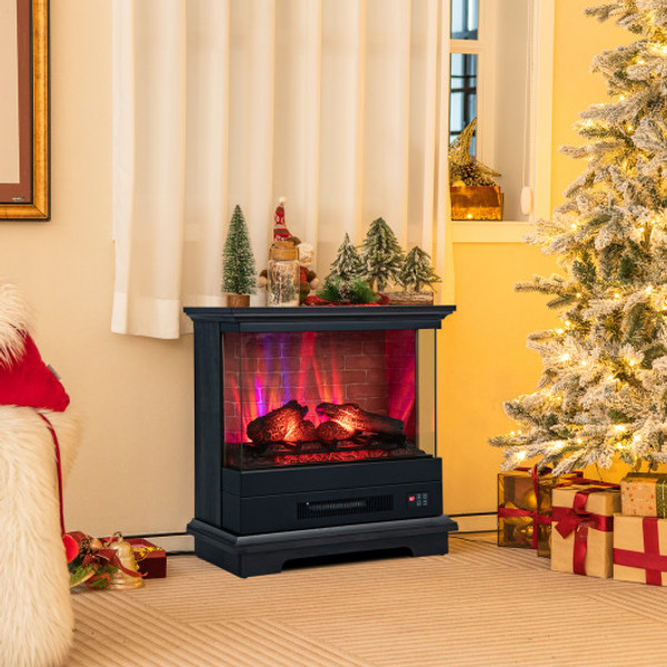 27 Inch Freestanding Fireplace With Remote Control Black Fp10560Us Dk By Cw