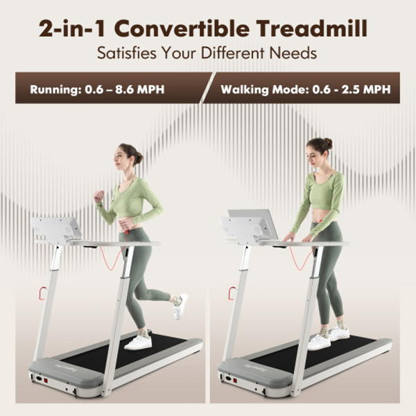 3Hp Folding Treadmill With Adjustable Height And App Control Silver Sp37860Us Sl By Cw