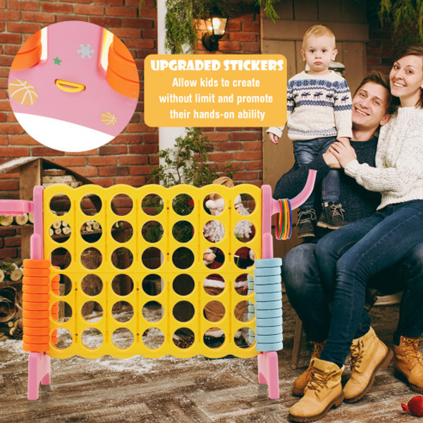 4 In A Row Connect Game With Basketball Hoop And Toss Ring Pink Sp38111Pi By Cw