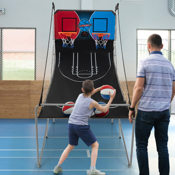 Dual Shot Basketball Arcade Game With 8 Game Modes And 4 Balls Red Sp38115Re By Cw