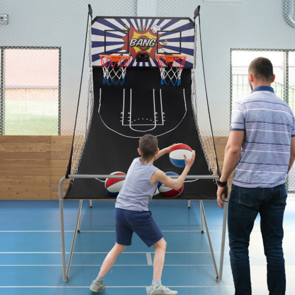 Dual Shot Basketball Arcade Game With 8 Game Modes And 4 Balls White Sp38115Wh By Cw