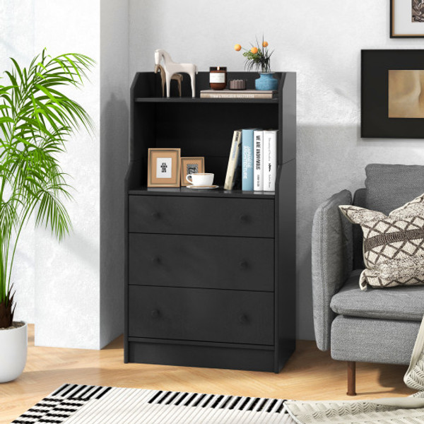 Modern Storage Dresser With Anti Toppling Device Black Jv10331Dk By Cw