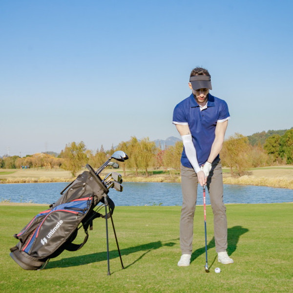 11 Pieces Complete Golf Club Package Set Blue Sp38124Bl By Cw