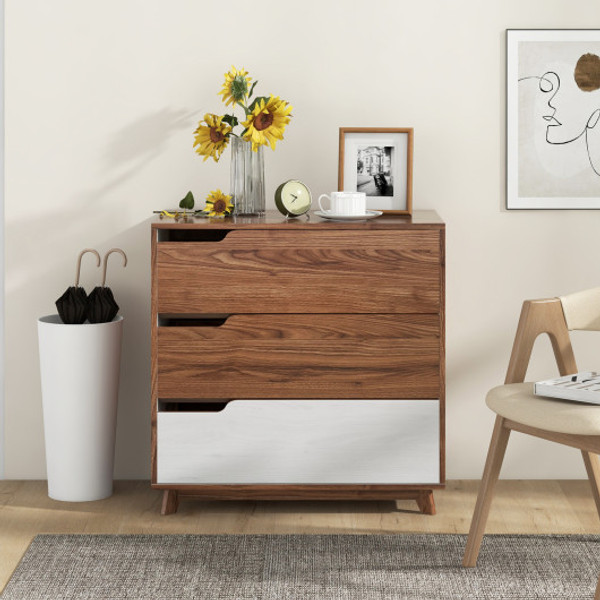 Rustic Farmhouse Wooden Storage Dresser For Bedroom Living Room Brown Jv11470Bn By Cw