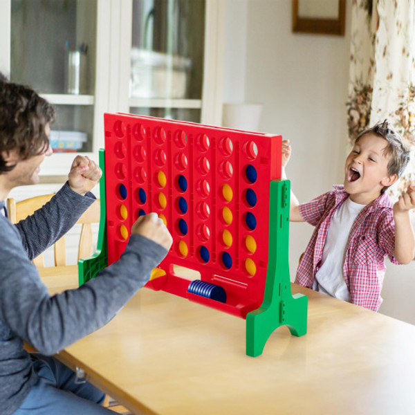 Jumbo 4 To Score Connect Game Set With Carrying Bag And 42 Coins Green Tm10103Gn By Cw