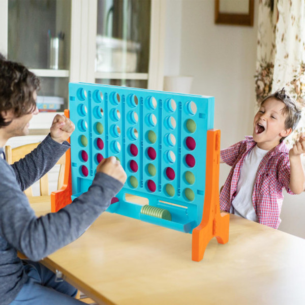 Jumbo 4 To Score Connect Game Set With Carrying Bag And 42 Coins Orange Tm10103Or By Cw