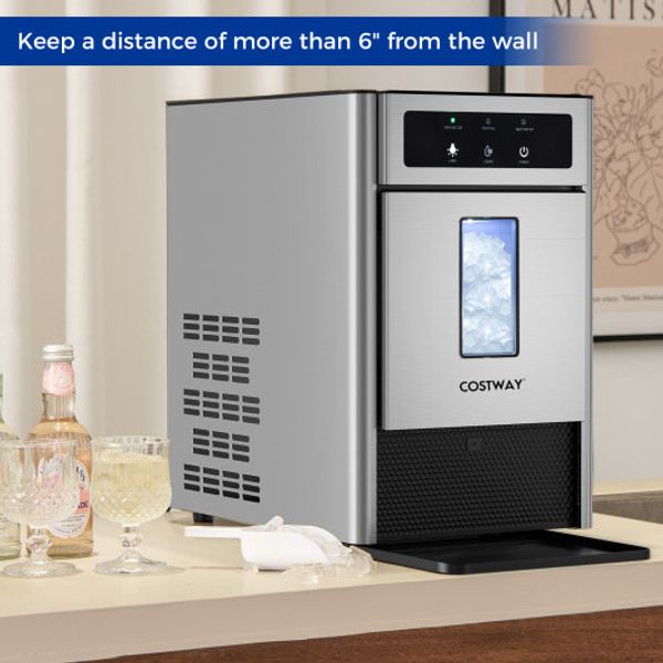 Countertop Nugget Ice Maker With Ice Scoop And Water Tray Fp10258 By Cw