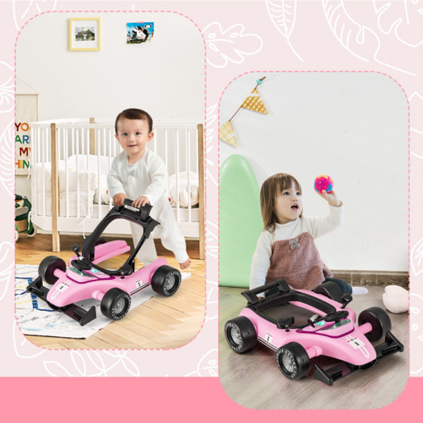 4 In 1 Foldable Activity Push Walker With Adjustable Height Purple Bc10229Pu By Cw