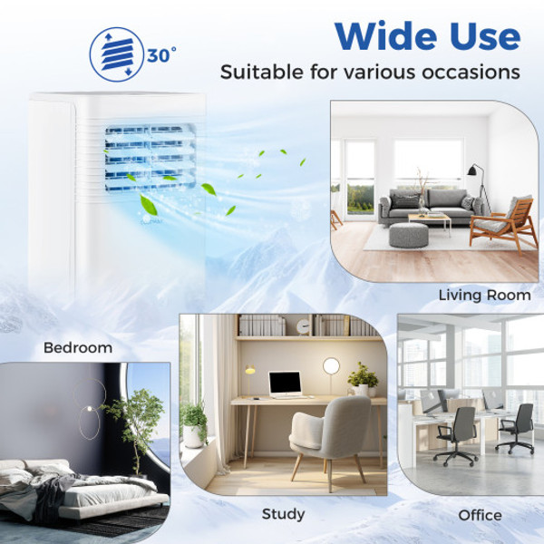 9000 Btu Portable Air Conditioner 3 In 1 Ac Unit With Fan And Dehumidifier Fp10740Us Wh By Cw