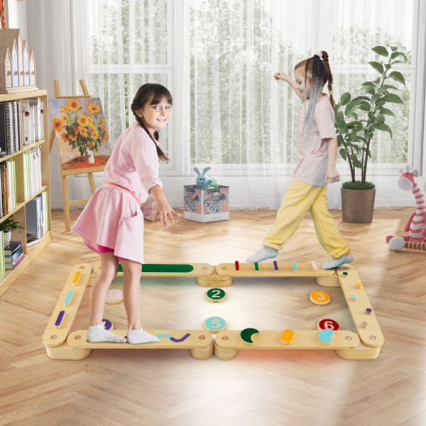 Montessori Balance Beam Set Wooden Balance Boards With Stepping Stones Ts10109 By Cw