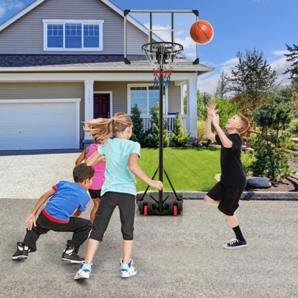 5 8 6 8 Ft Basketball Hoop Height Adjustable Basketball System With Wheels And Fillable Base Sp37867 By Cw