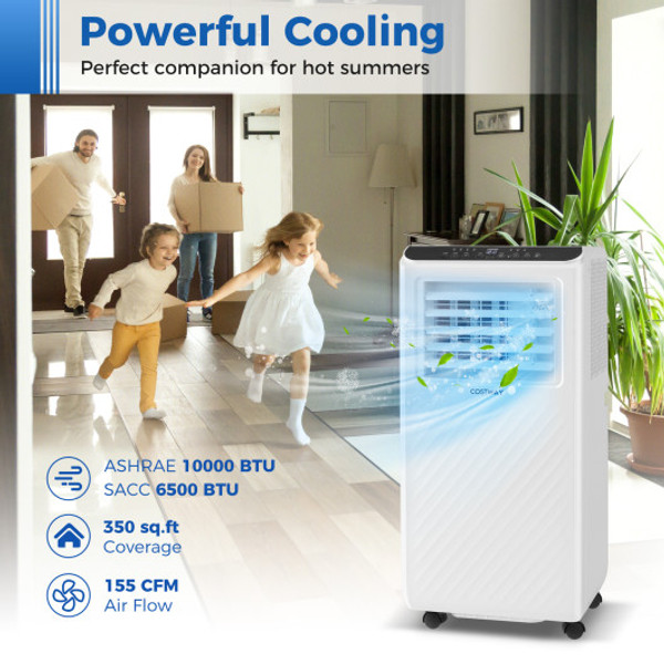 10000 Btu Portable Air Conditioner 3 In 1 Floor Ac Unit With Fan And Dehumidifier Fp10580Us Wh By Cw