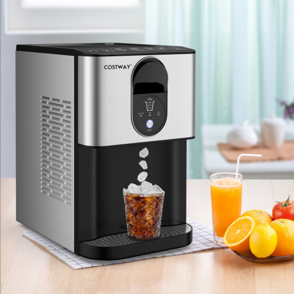 Self Dispensing Nugget Ice Maker Countertop With Soft Chewable Pellet Ice Cubes Silver Es10286Us Sl By Cw