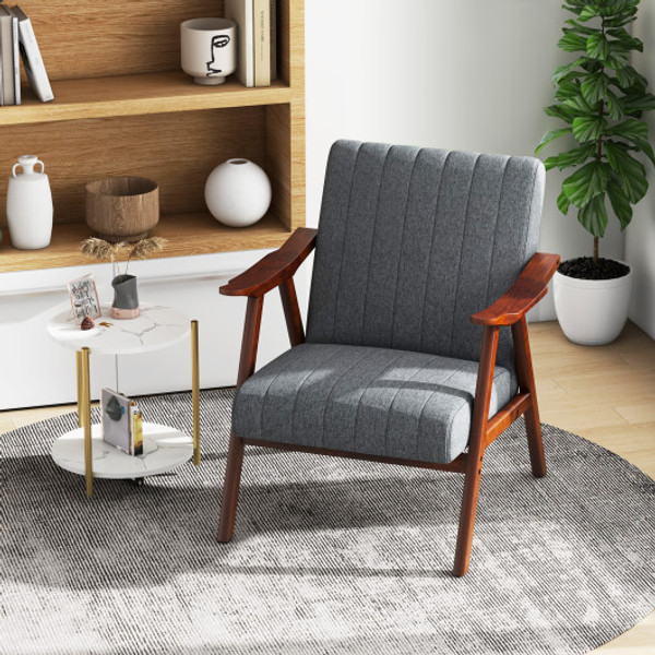 Modern Accent Chair Leisure Armchair With Felt Pads Light Gray Jv10729Qh By Cw