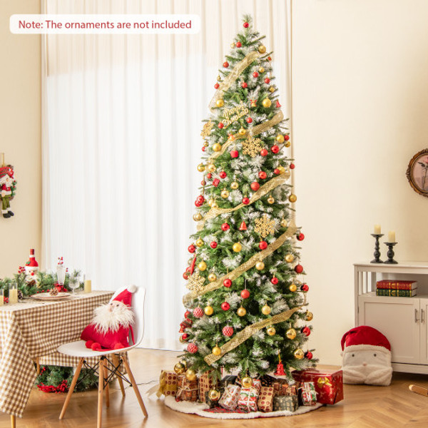 6 7 5 9 Ft Artificial Christmas Tree With Warm White Led Lights L Cm24985Us L By Cw