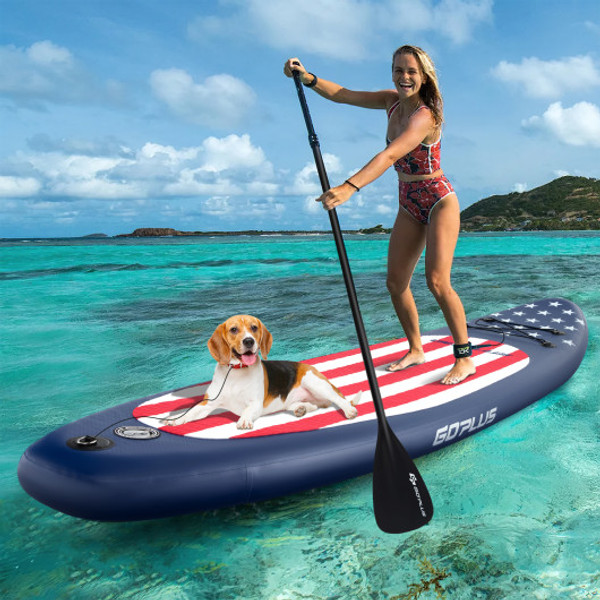 Inflatable Paddle Board With Removable Fin And Backpack A Sp38191 By Cw