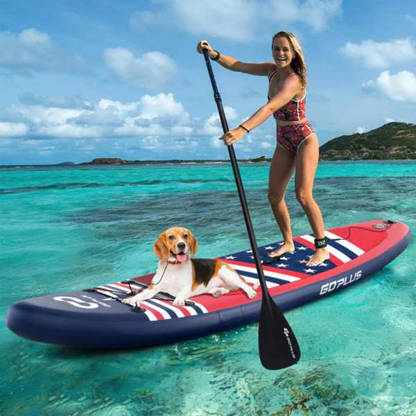 Inflatable Paddle Board With Removable Fin And Backpack B Sp38192 By Cw