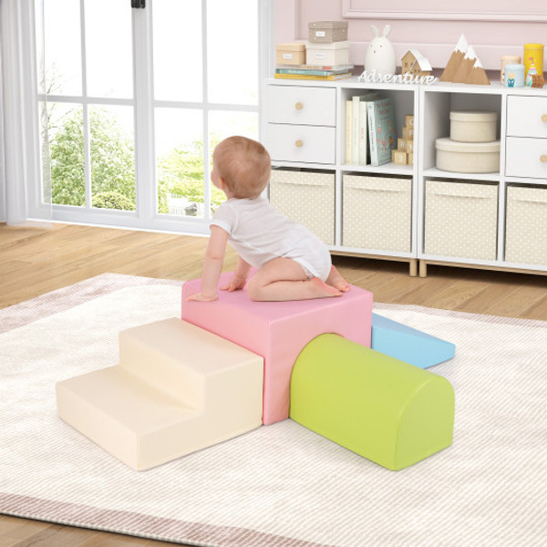 Climb And Crawl Foam Block Play Set For Infant Baby Multicolor Fh10128Pi By Cw