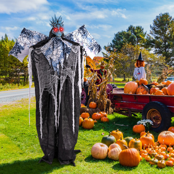 6Ft Halloween Animatronic Decoration With Light Up Eyes Posable Wings And Arms Cm24708 By Cw
