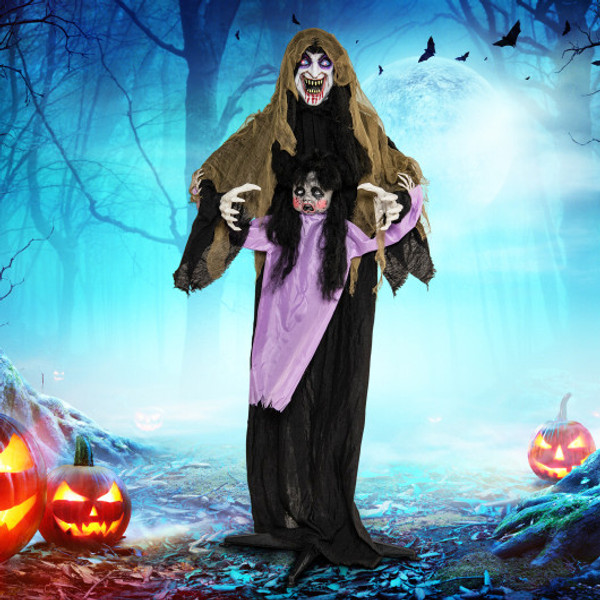 Lighted And Animated Halloween Decoration Outdoor Vampire With Led For Yard Lawn Cm24709 By Cw