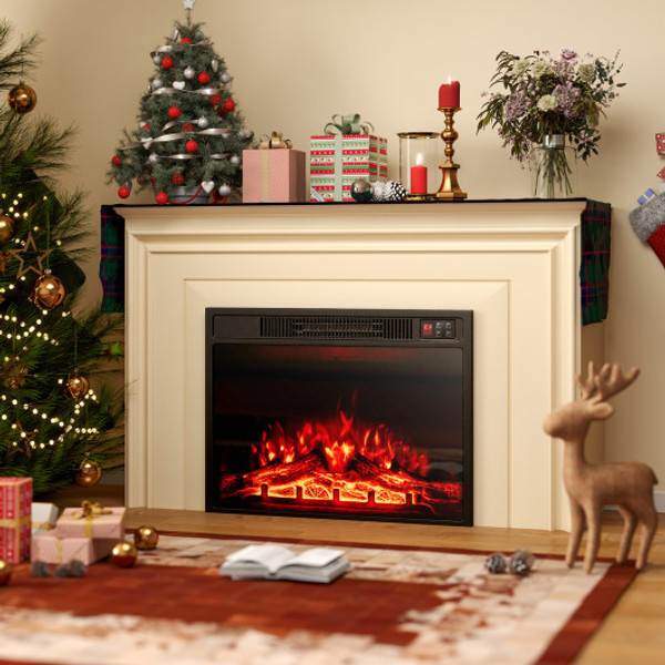 23 Inch Electric Fireplace Insert Fireplace Heater With Adjustable Flame Color Fp10800Us By Cw