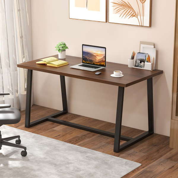 Large Dining Table With Heavy Duty Metal Frame And Anti Slip Foot Pads Coffee Jv11564Cf By Cw