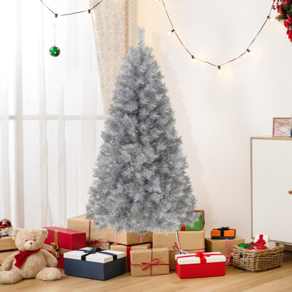 Artificial Xmas Tree With Branch Tips And Warm White Led Lights 5Ft Cm24745Us 5 By Cw